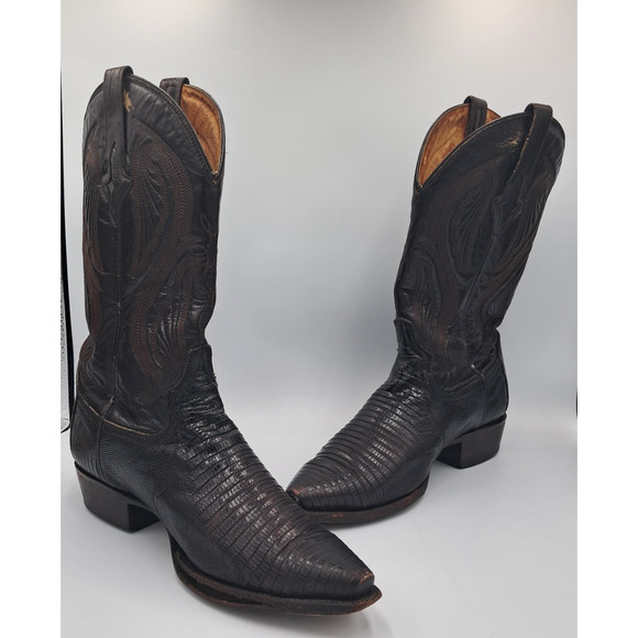 Size 10 EE - VTG Resistol Ranch Western Lizard Cowboy Boots main image 5